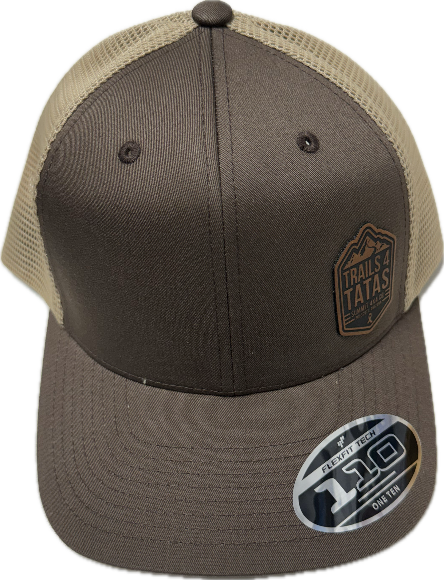 Brown Leather Patch Hat (Snap-Back)