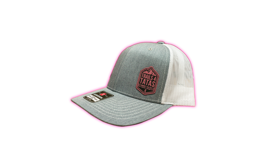Gray Leather Patch Hat (Snap-Back)