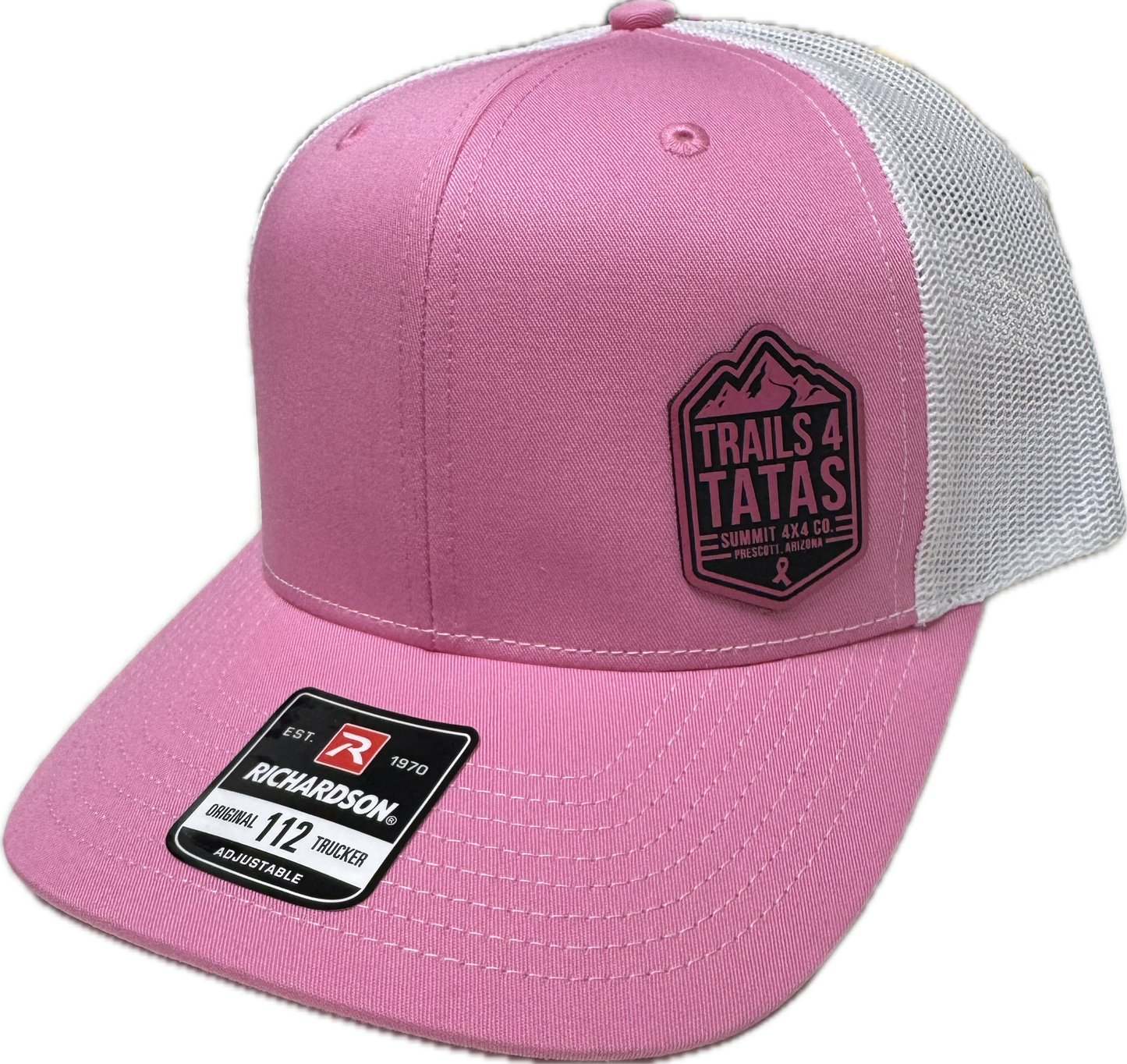 Pink Leather Patch Hat (Snap-Back)